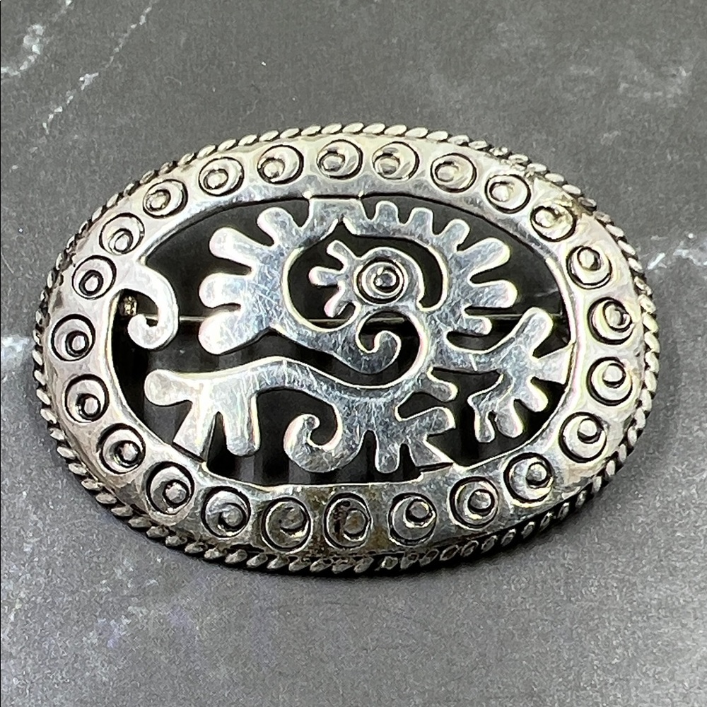TAXCO 925 Sterling Howler Monkey Pin Brooch